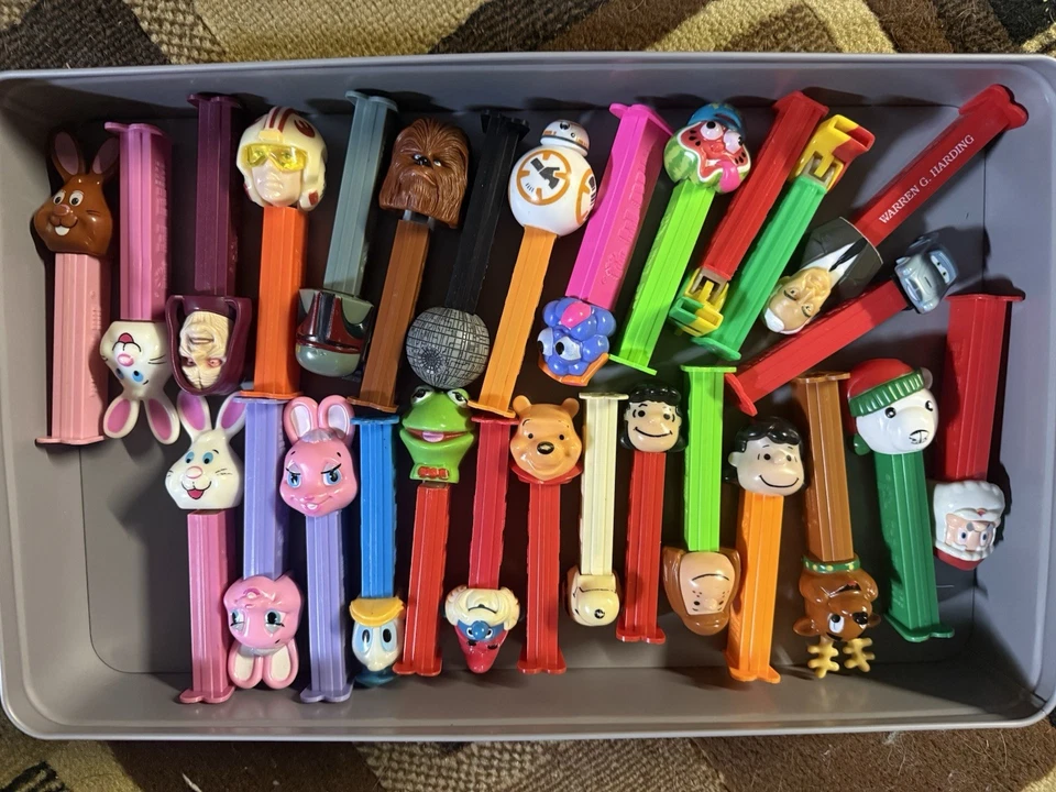 Lot Of 28 Pez Dispensers, Star Wars, Easter, Disney, Etc. - Image 1 of 1