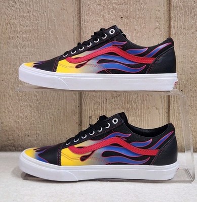 Vans ''Off The Wall '' Old Skool Skater Flames Men's 9 Women's 10.5 Shoes NEW NWOB