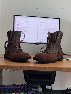 JK Boots O.T. Brown Size 9 EE - Worn Only Once (US Standard D size 10)