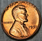 1955 Lincoln Wheat Cent Penny GEM BU UNCIRCULATED RED Poor Man Double Die X-498