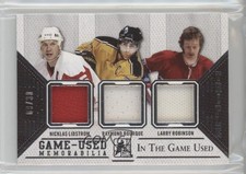 2014 ITG Used Triple Game Jerseys Silver 9/30 Nicklas Lidstrom Ray Bourque 1pc9