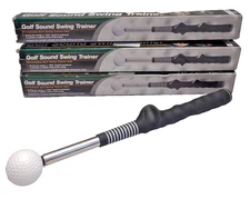 Set of 3 Retractable Golf Swing Aid w/Rhythm Click Sound Golf Grip Trainer