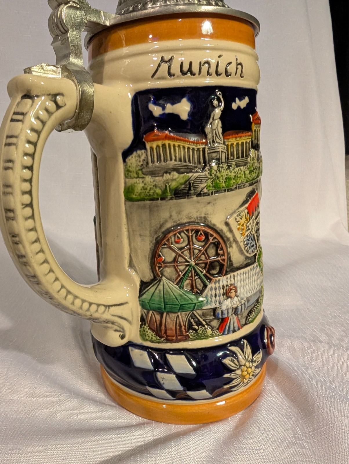 GerZ Beer Stein With Lid Munich Monaco de Baviera Munchen