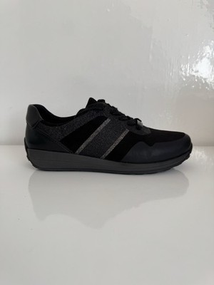 Ara Osaka Damen Sneaker Comfort Schuhe Gr.38 Schwarz Halbschuhe UK5 US5.5