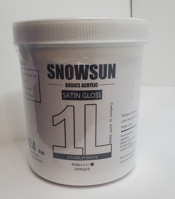 SNOWSUN Basics Titanium White Acrylic Paints, Large Bulk Acrylic Paint (42.4 oz,