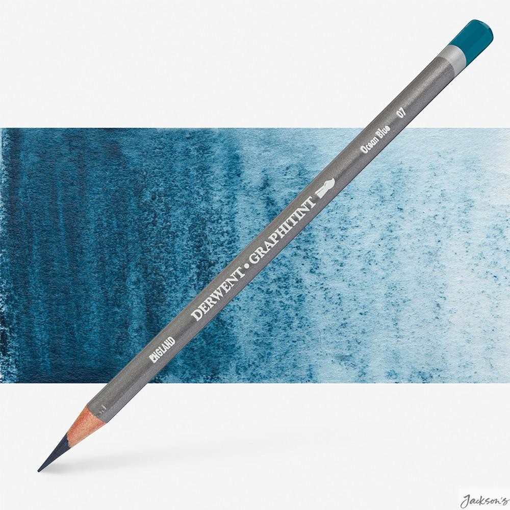 Derwent Graphitint Pencil Water Soluble Graphite Ocean Blue For Drawing