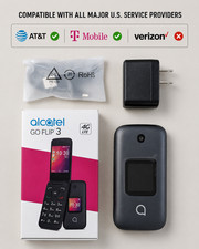 Alcatel GO FLIP 3 Flip Phone 4052z Metro Unlocked ATT, Tmobile - 4G LTE