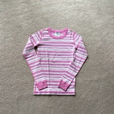 HANNA ANDERSSON GIRLS PAJAMA TOP, 140,10, LONG SLEEVED, PINKS/ PURPLE/ WHITE