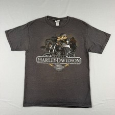Harley Davidson Looney Tunes Grey Hanes Wile E Coyote Medium Tshirt
