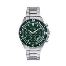Orologio Uomo BREIL Tribe TRIAL EW0811 Chrono Bracciale Acciaio Verde