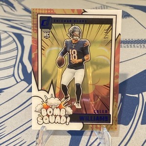 2024 Panini Clearly Donruss Clearly Bomb Squad Caleb Williams Rookie Blue /49