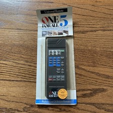 One For All 5 URC-2001 Universal 5 Device Remote Control VCR Cable CD Aux TV