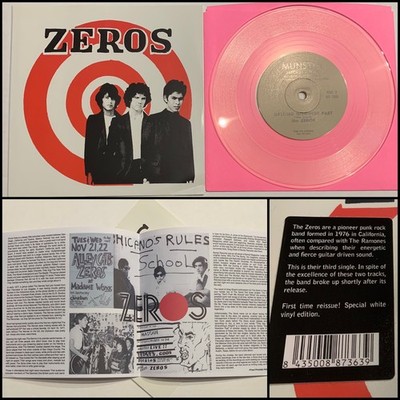THE ZEROS They Say That Everything's Alright 7  Clear Vinyl-Catholic Discipline