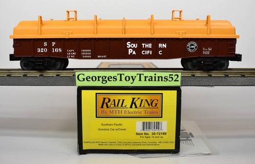 Góndola cubierta MTH RAILKING 3 RIELES O #320168 SP Pacífico sur 30-72189 nueva en caja | Condition: Used
