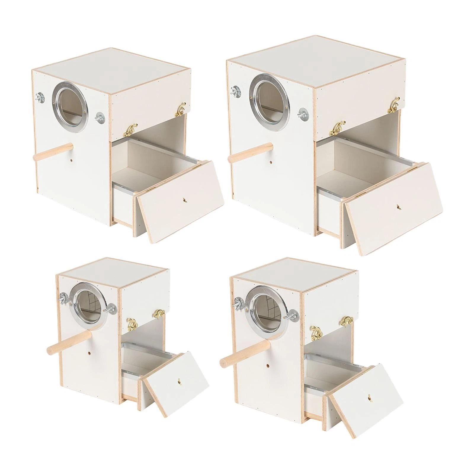 Bird Breeding Nest Wooden Parakeet Nesting Box Parrot Mating House Bird Cage