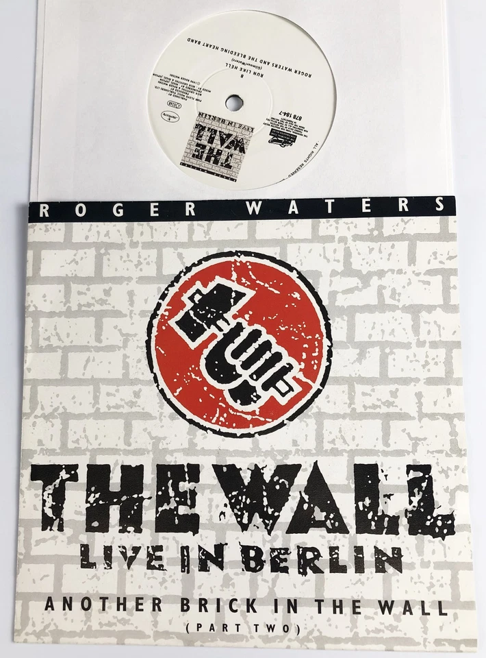 Roger Waters "the Wall" brick Part Two rare Vinyl Single 1990 45er Pink Floyd, Foto 2 von 5