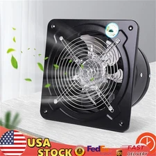 7" Super Quite Wall Exhaust Fan Bathroom Kitchen Garage Ventilation Vent Black