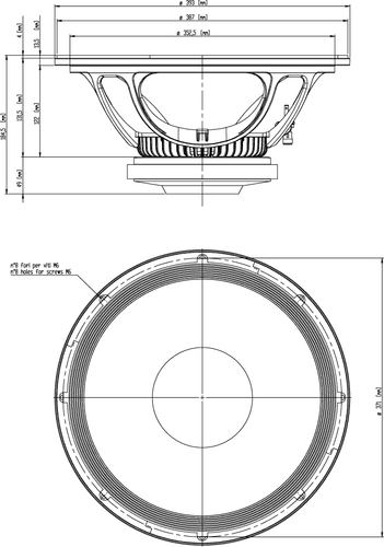 EIGHTEEN SOUND (18) 15W750 COPPIA WOOFER  15" 38cm 8ohm 1200W ALTOPARLANTI PRO - Imagen 7 de 7