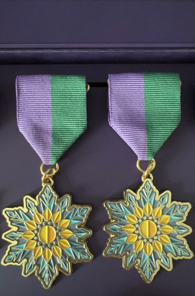 2023 Hong Kong Disneyland World of Frozen Disney Pin Box Set HKDL NOVO Elsa Anna - Imagem 2 de 3