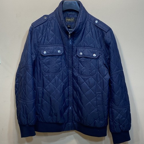 Helix Jacket Men's Large L Blue Bomber Style Nylon Shell Quilted Wicking A24