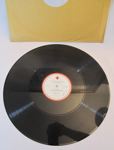 BOB HOPE SHOW & BING CROSBY SHOW 16" radio transcription American Red Cross 1954 - Picture 8 of 9