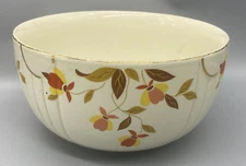Halls Superior Quality Kitchenware Bowl Jewel Tea Autumn Leaf 9 inches Vintage