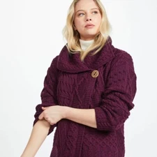 Ladies Traditional Irish Wool Sweater (404)