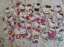50 Hello Kitty Vinyl Stickers Laptops Journals Diary Water Bottles New