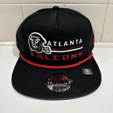 Atlanta Falcons NFL New Era The Golfer Rope Snapback Black/Red Retro Hat Cap NWT