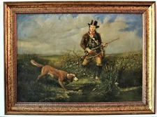 PAINTING ON CANVAS COPY "FRANCESCO OF BORBONE HUNTING" BY FILIPPO PALIZZI
