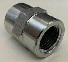 1/2" NPTF Female Pipe Thread STEEL Coupling Adapter C3309x8 NPTF (QTY-1)