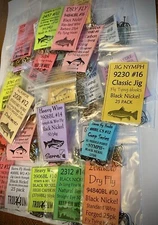 1000 fly tying hooks assortment, nymph, dry fly, streamer