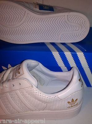 ADIDAS SUPERSTAR TL WHITE/GOLD mens SHELLTOES SHOES 9.5 | eBay