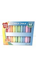 NEW 48 Piece Sidewalk Chalk Set Play Day Wont Roll Away NIB