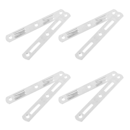 4 pares de accesorios de fijación de ganchos de bisagra de cama para rejilla de cama de metal - Imagen 12 de 12