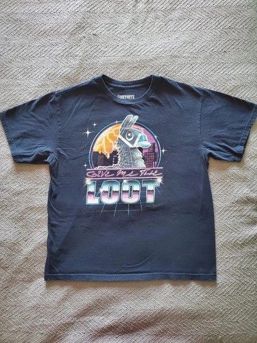 Fortnite (2018) LLAMA PIÑATA 'Give Me the Loot' BOYS T-Shirt - 2XL (18/20)