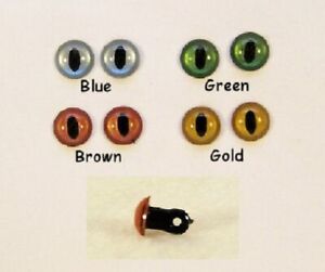 10pairs Sassy Bears 9mm CLEAR Safety CAT Eyes for bears dolls and crafts