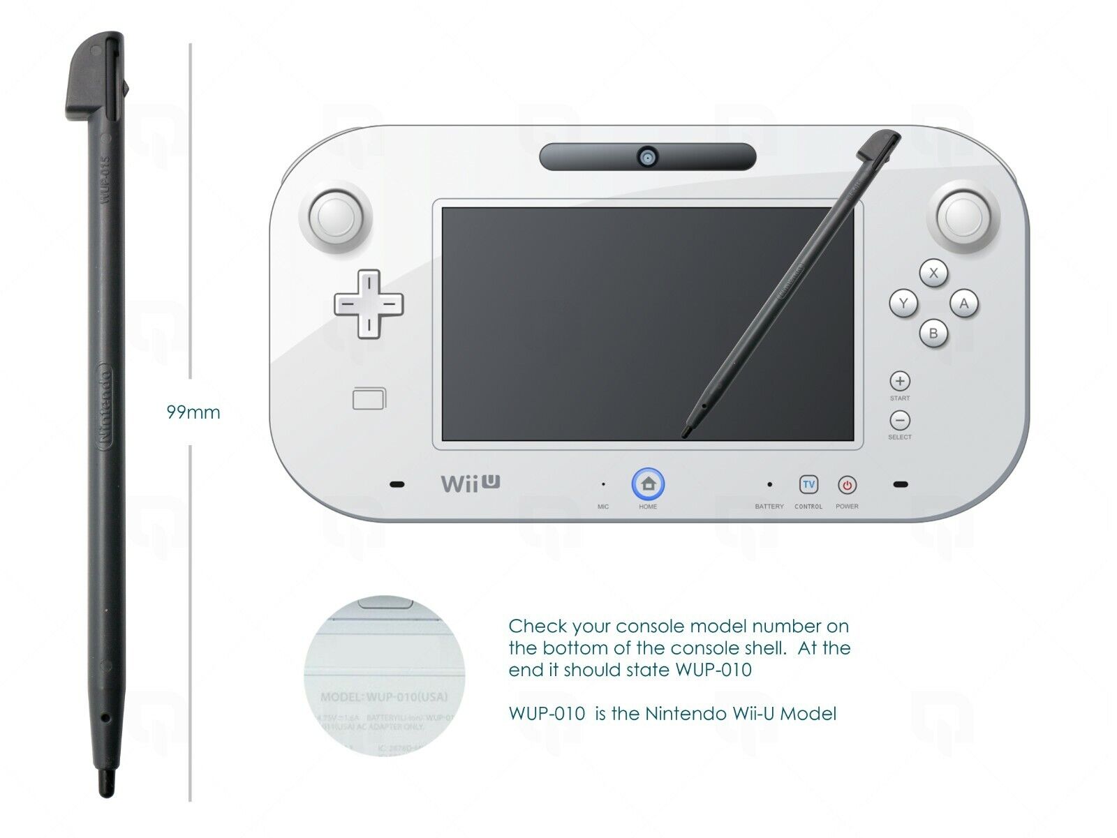 Akku passend für Nintendo Wii U GamePad WUP-003 etc. 