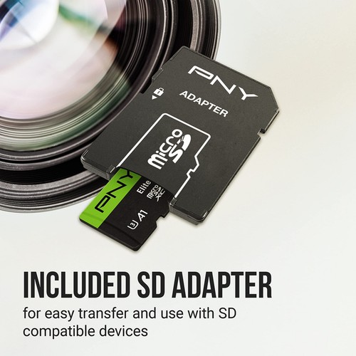 PNY Elite X 128GB Micro SD Card 4K UHD Class 10 U3 V30 with SD Adapter - Picture 4 of 8