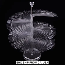 120 Stick Clear Large Display Stand Spiral Display Shelf Practice Nail Art Tool