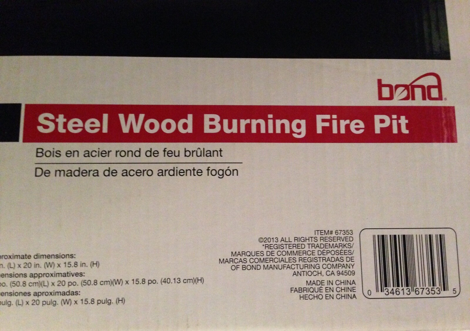 Bond Steel Black Fire Pit Ring 34 25 In 67186l For Sale Online Ebay