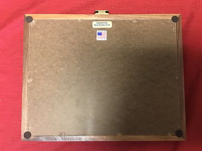 Walnut Wood Display Case - 9 1/4" X 15 3/4" X 2" For Arrowheads, Knives, Coins 1 thumbnail image