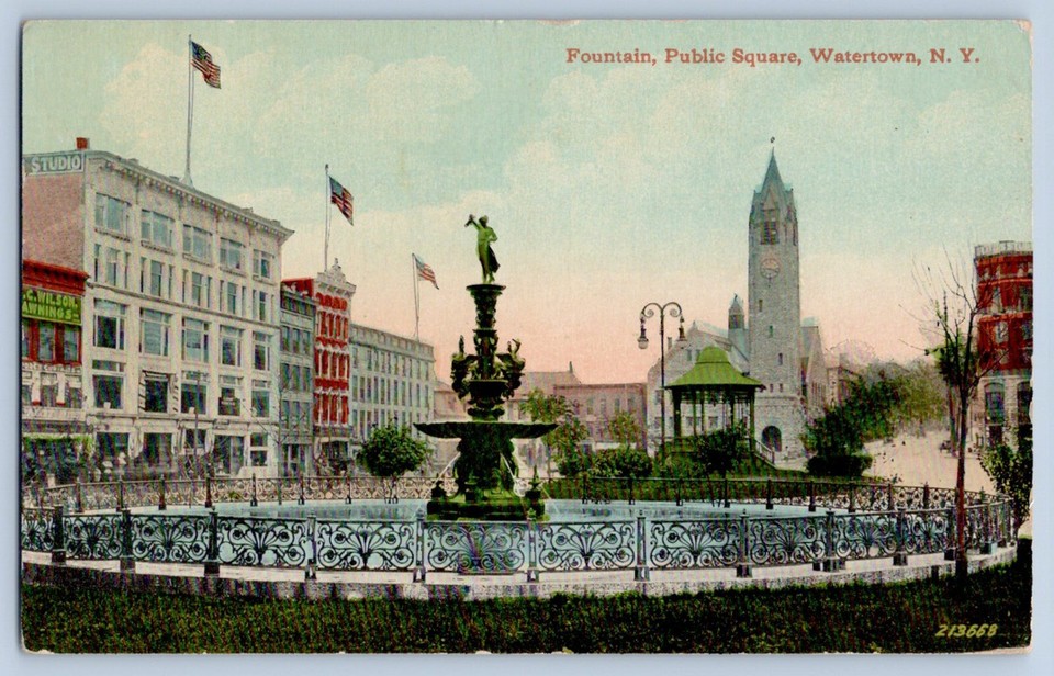 Depauville New York NY Purple 1911 Type 3/5 Doane Cancel Postcard eBay