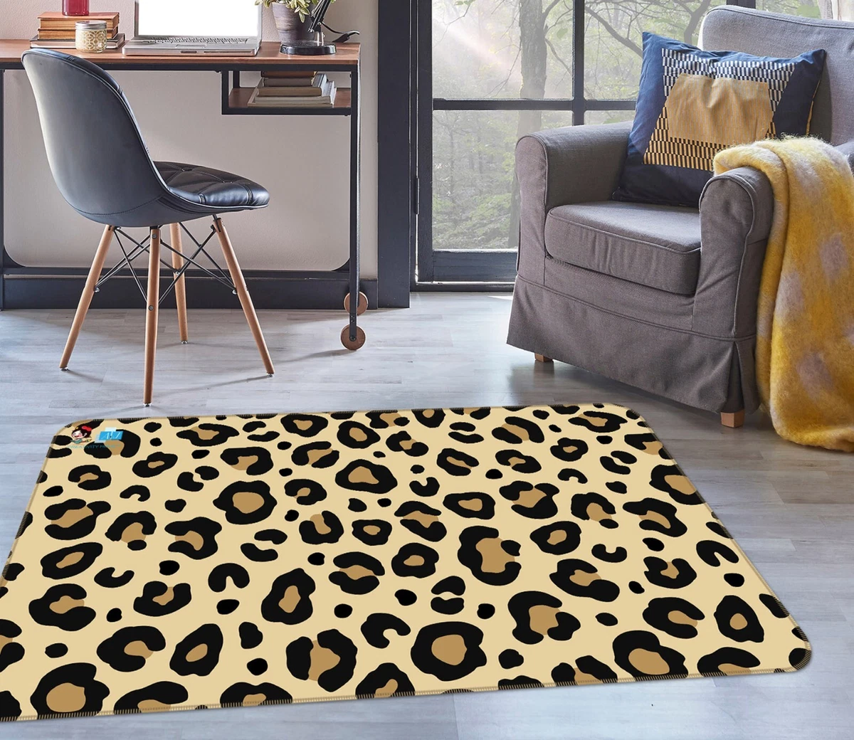 Teppch Hochflor Teppch Leopard Bege Leoparden Muster, Teppch Boss