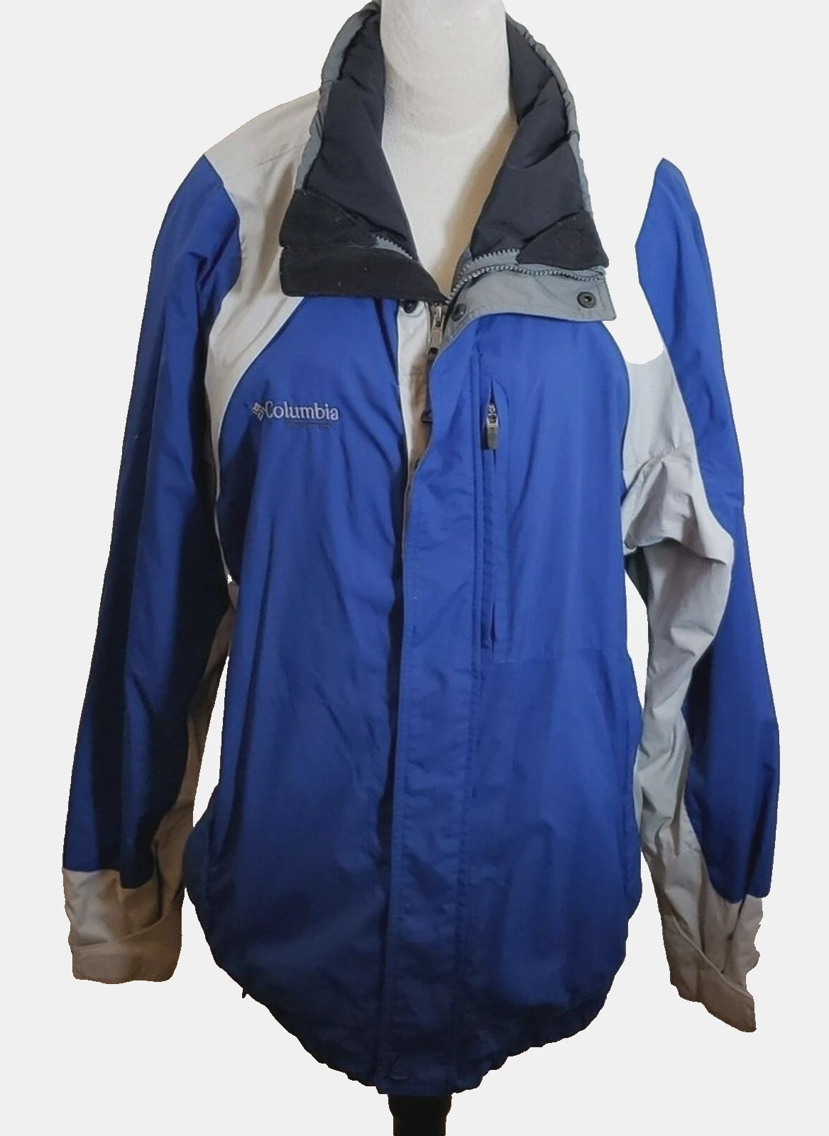 Men's Columbia Veretex Blue and White Shell EUC, Size Large