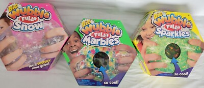 Lot of 3 - Big Wubble Fulla - Marbles, Snow, Sparkles - Squishy Ball
