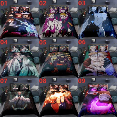 BEATIFUL BEDDING Jujutsu Kaisen Single/Double/Queen/King Bed Quilt/Doona/Duvet Cover Set Linen