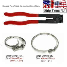 Auto Car ATV CV Joint Axle Boot Clamp Pliers Tool with 20 Crimp Band Universal
