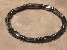 MAGNETIC Hematite PICASSO JASPER Bracelet Anklet Necklace 1 Row