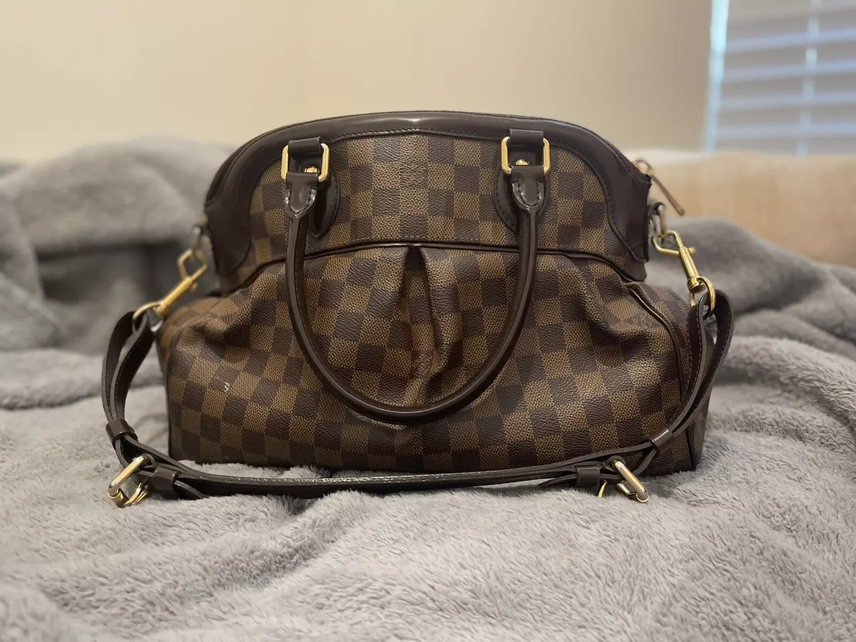 Louis Vuitton Authentic Trevi PM Damier Ebene With Strap Satchel